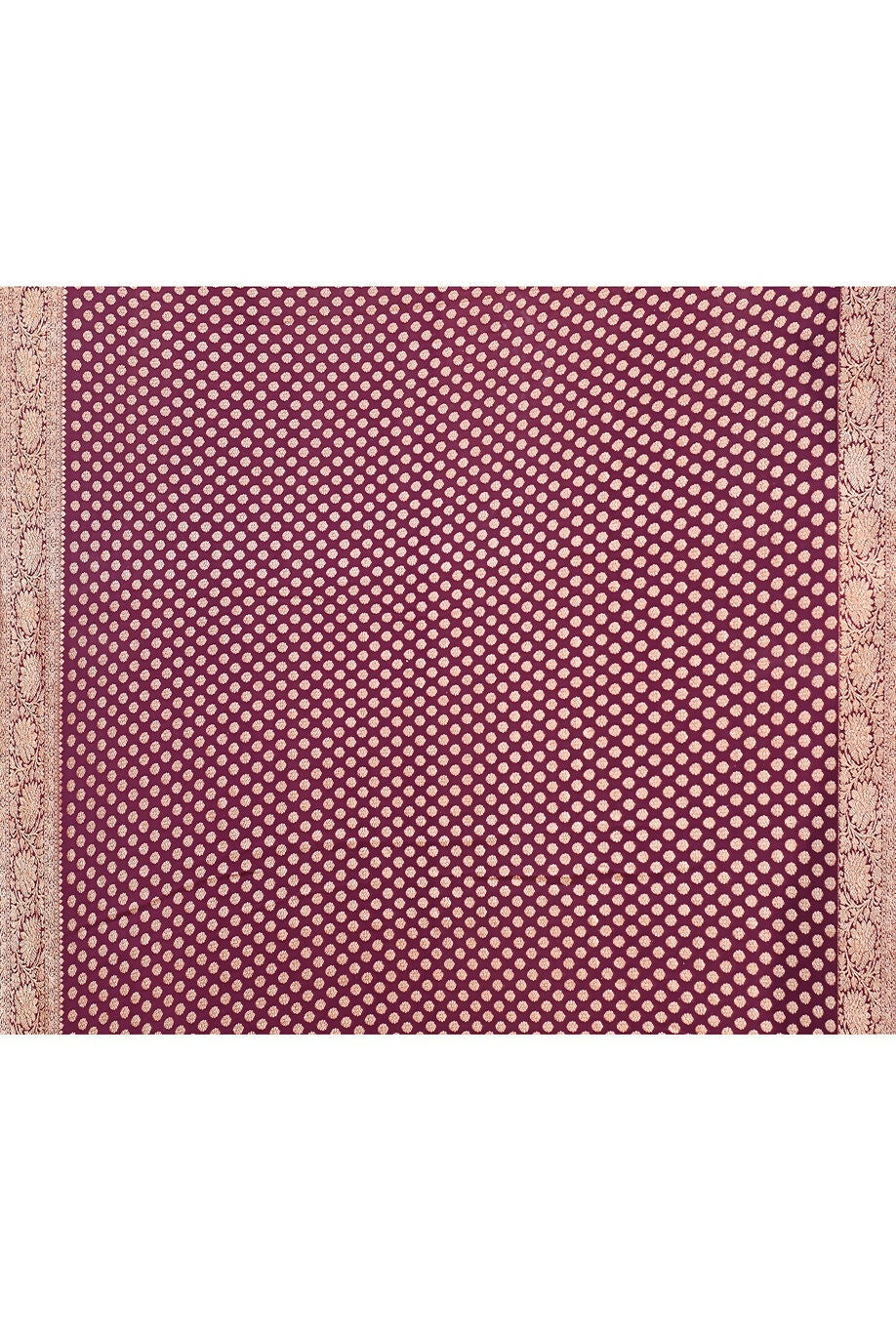 Joban Fashion Nude Grey Crepe Chiffon Pure Handloom Banarasi Silk Saree