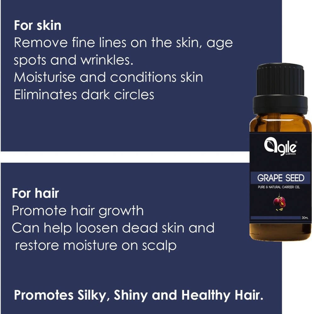 Agile Wellness Grape Seed Carrier Oil - Distacart