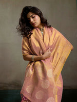 Thumbnail for Shree Shyam Fashion Light Pink Tissue Silk Saree - Distacart