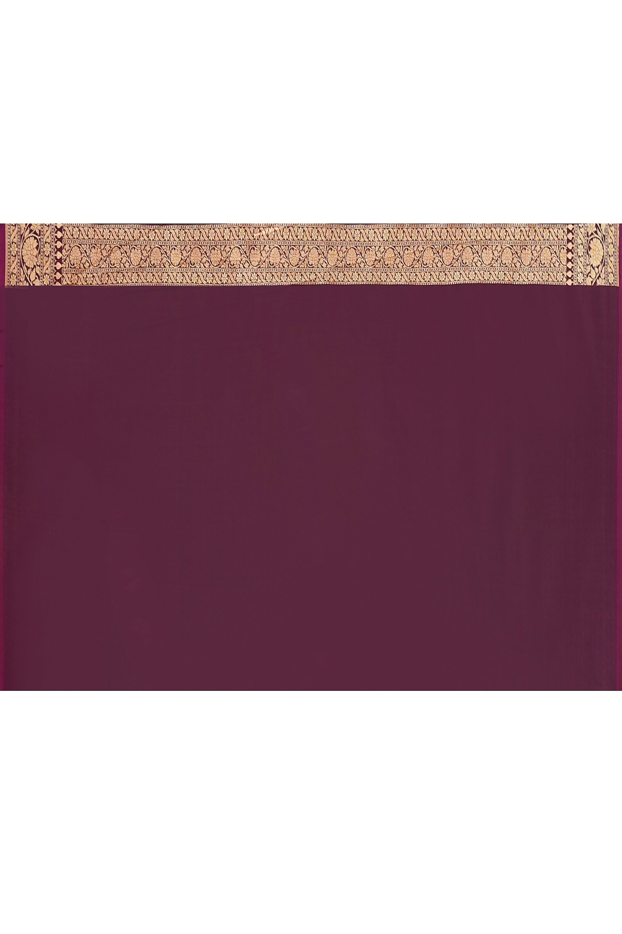 Joban Fashion Wine Banarasi Soft Pure Handloom Banarasi Silk Saree