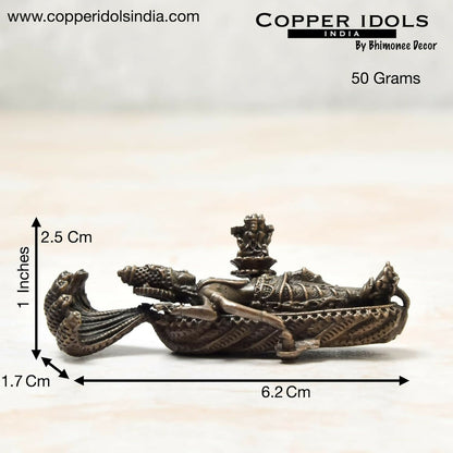 Copper Idols India - By Bhimonee Decor Handmade Ranganatha Swamy Idol - Distacart