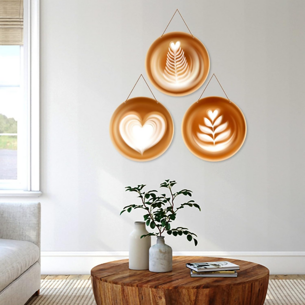 Artvibes Modern Coffee Latte Decorative MDF Wooden Wall Art - Dista
