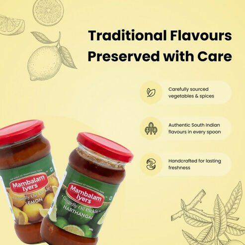 Mambalam Iyers Narthangai & Lemon Pickle Combo - Distacart