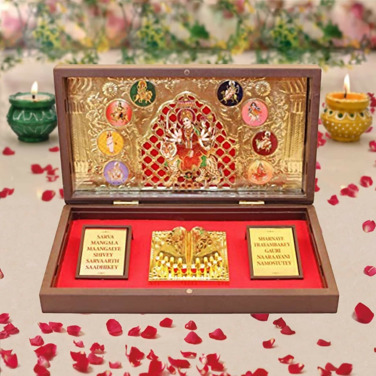International 24 Karat Gold Coated Durga Mata Idol - Distacart