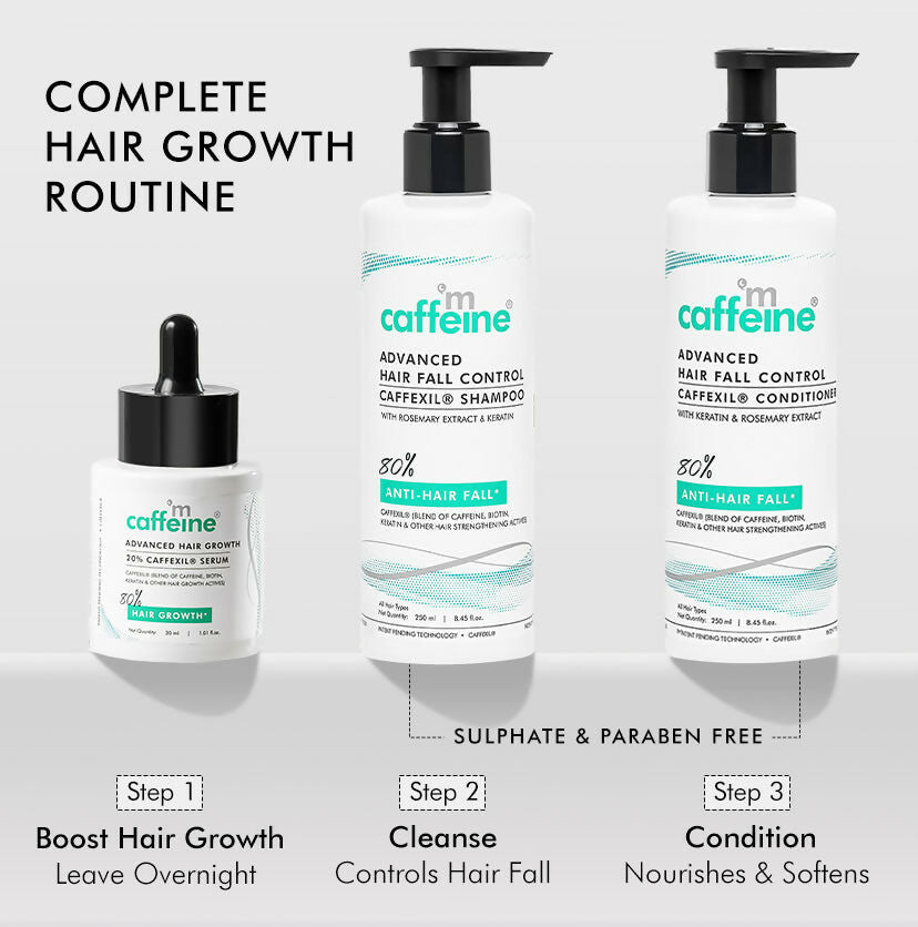 mCaffeine Advanced Hair Fall Control Caffexil Shampoo with Rosemary - Distacart