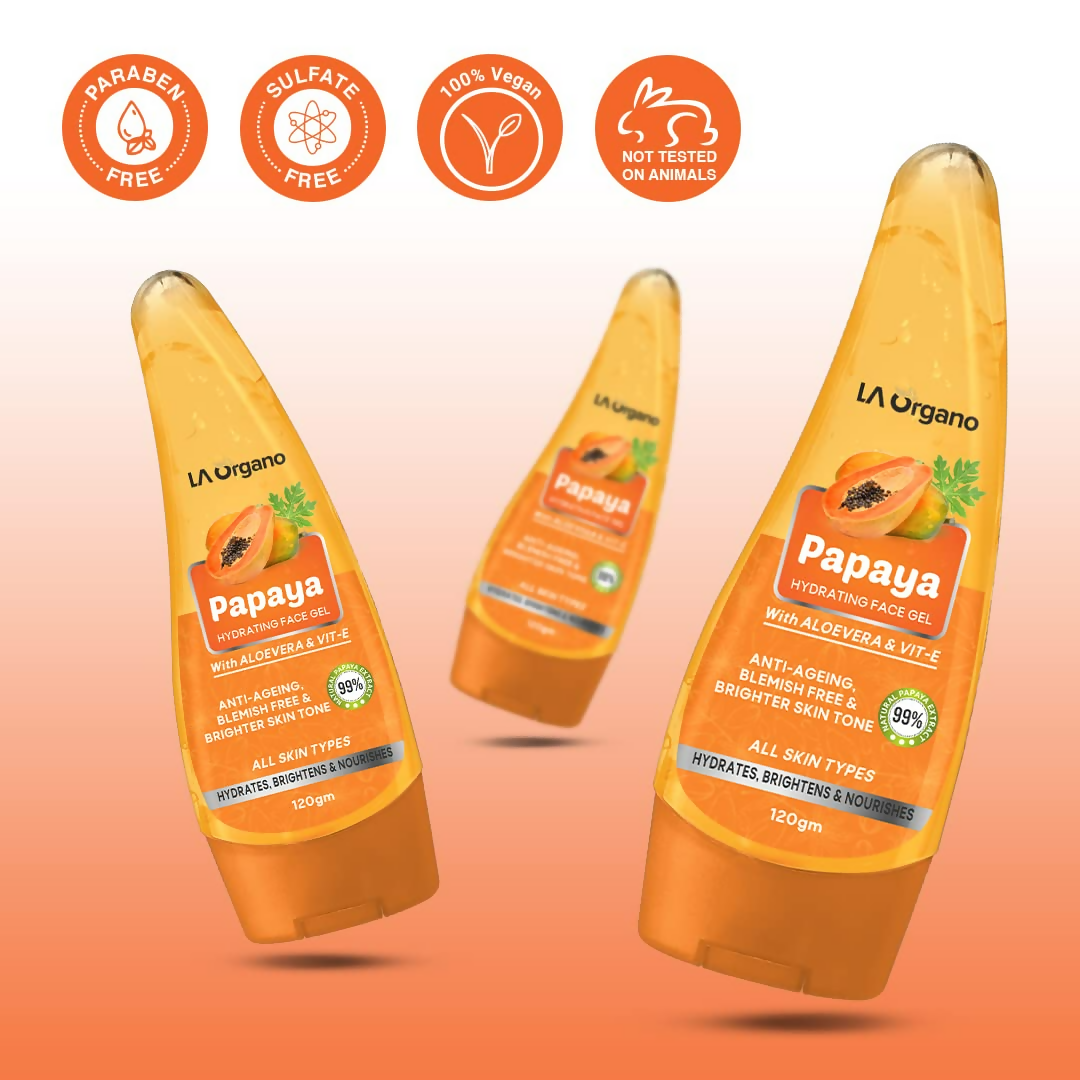 LA Organo Papaya Hydrating Face Gel with Alovera & Vit-E - Distacart