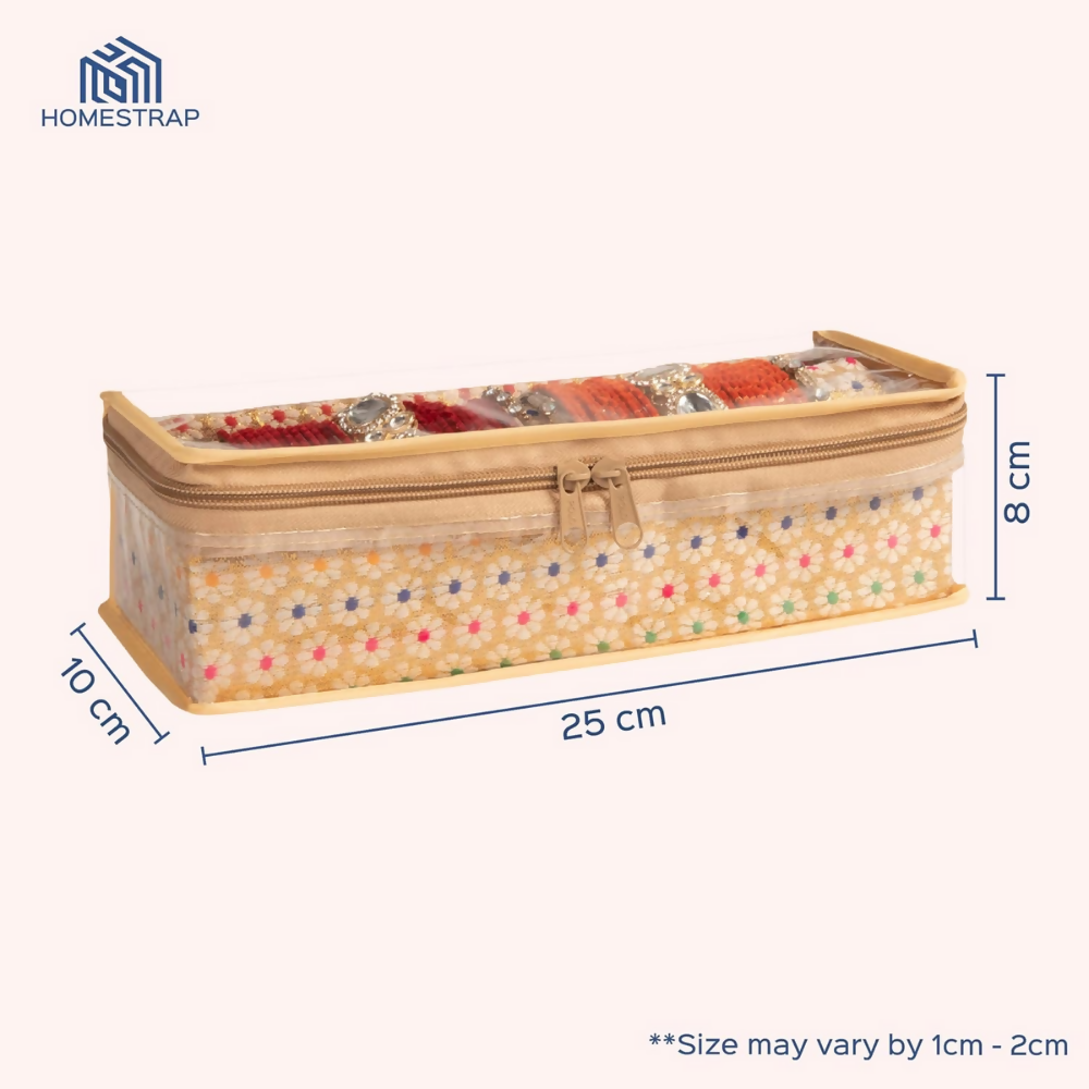 Homestrap Single Rod Storage Bangle Box - Golden - Distacart
