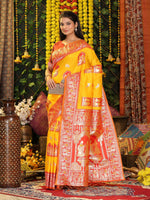 Thumbnail for Astita Silk Yellow Saree