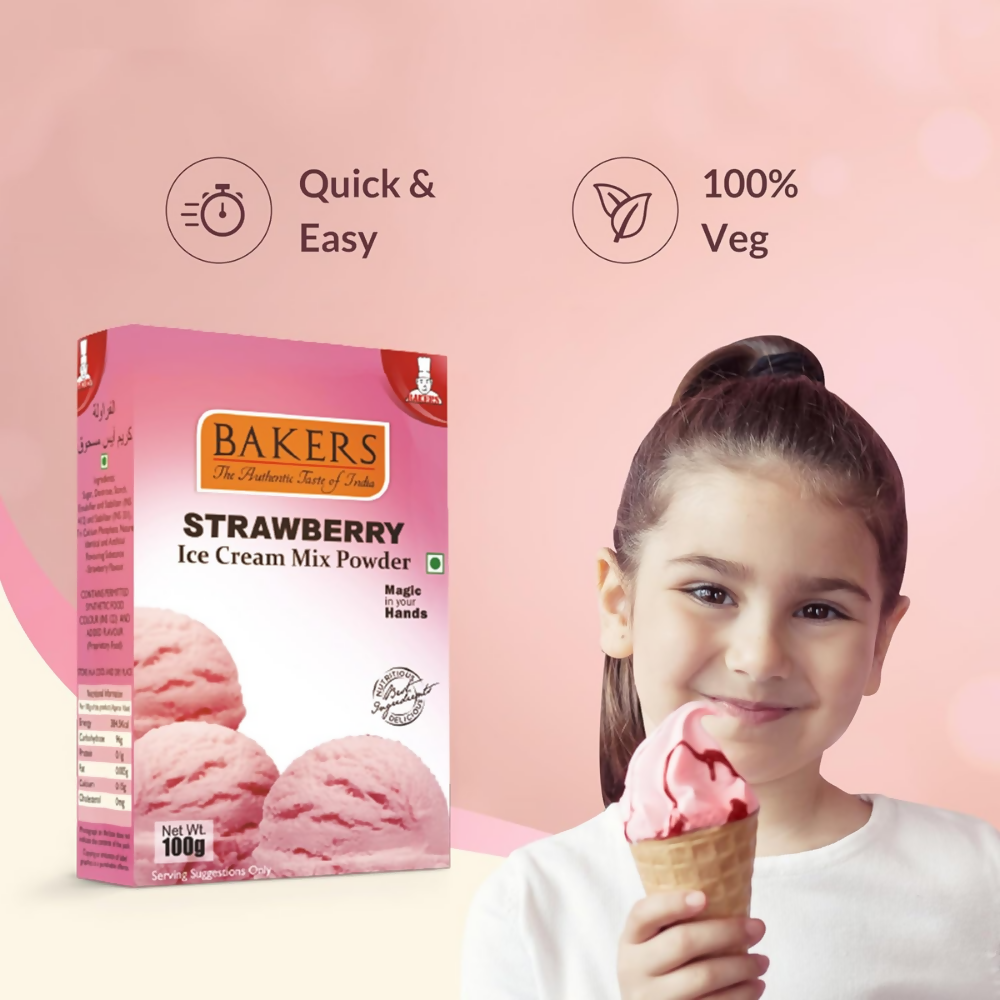 BAKERS Strawberry Ice Cream Powder - Dista