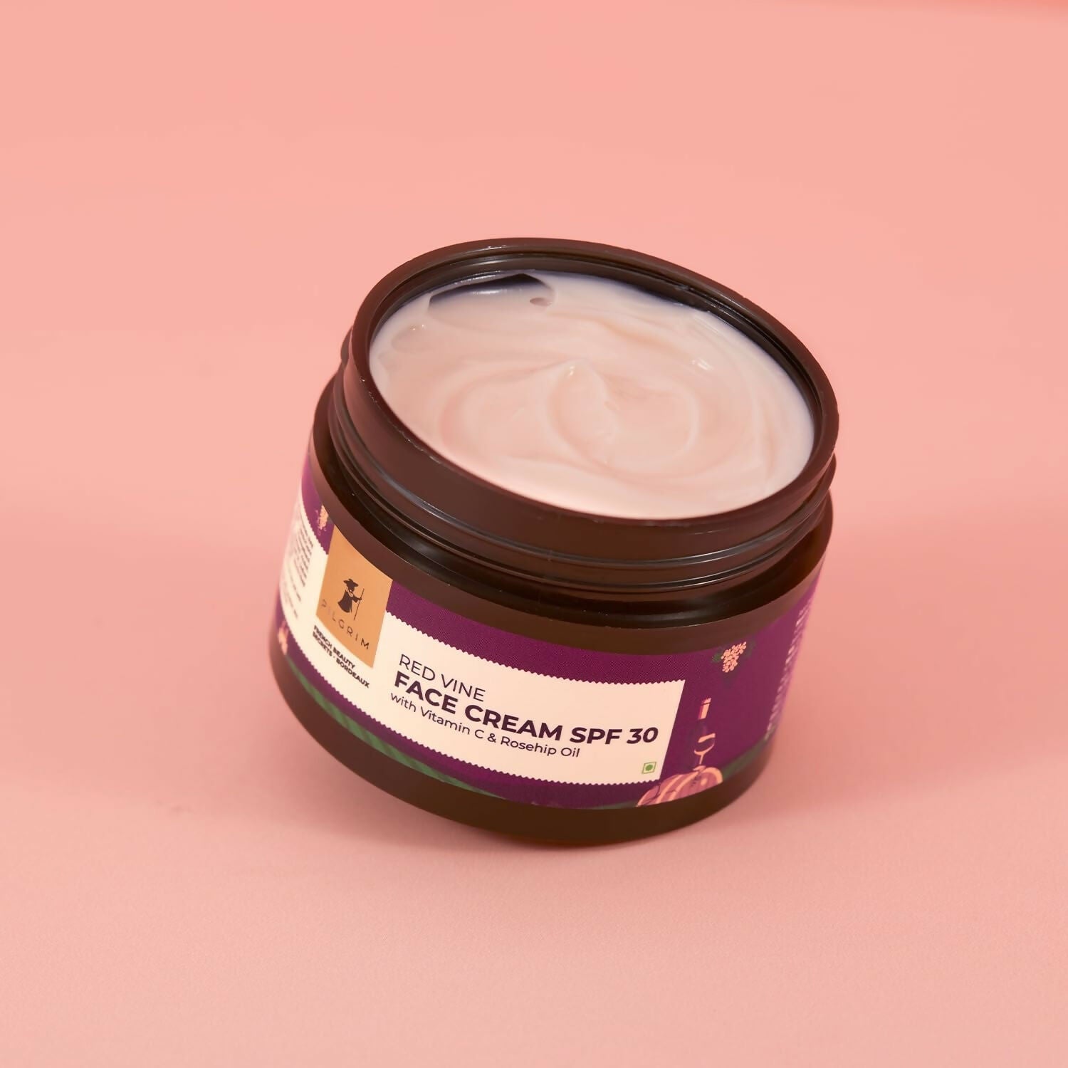 Pilgrim Red Vine Face Cream SPF 30 with Vitamin C & Rosehip Oil (PA+++) - Distacart