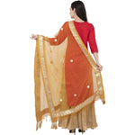 Thumbnail for A R Silk Orgenza Gota patti Fancy Dupatta Color Musturd Dupatta or Chunni