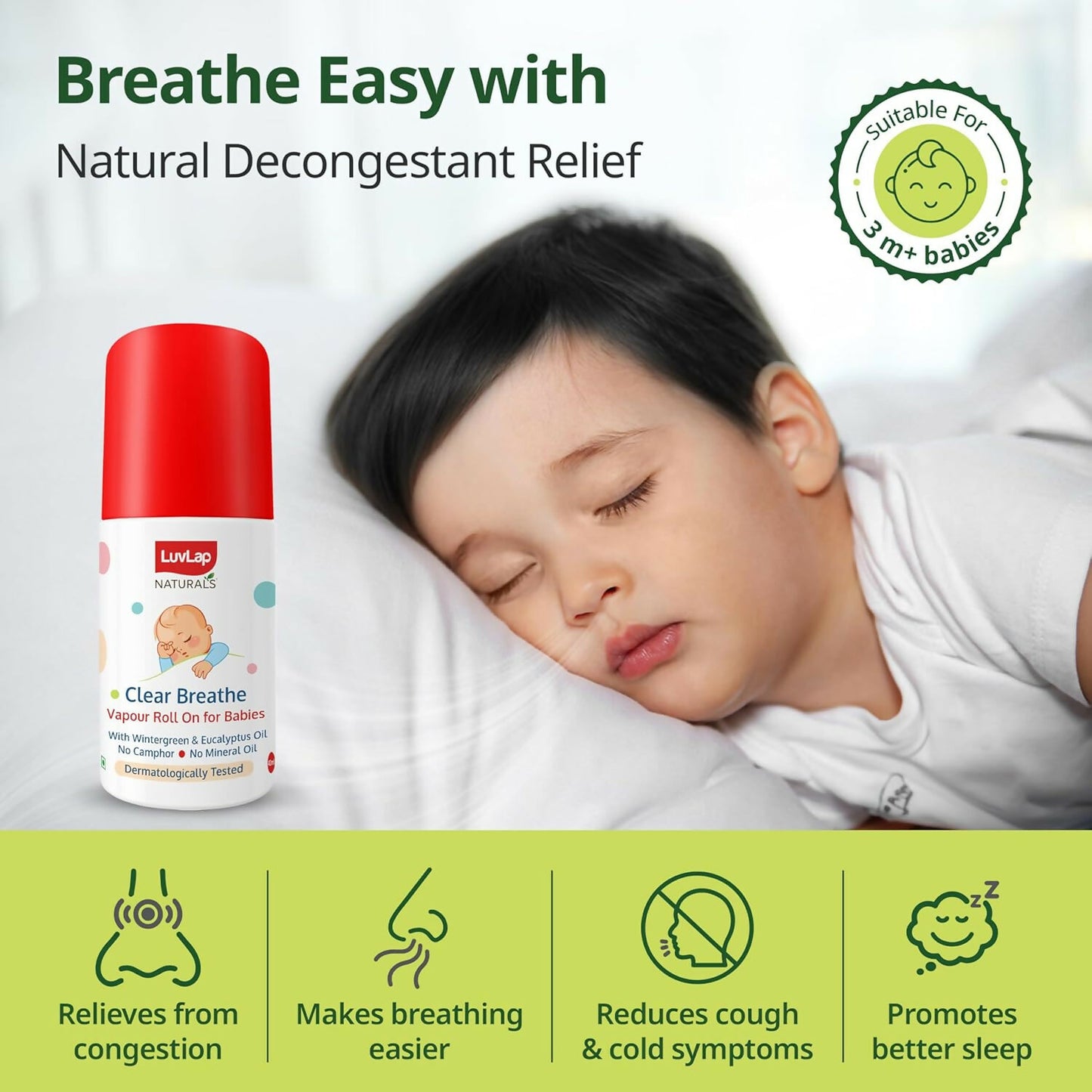 LuvLap Naturals Clear Breathe Vapour Roll On - Distacart