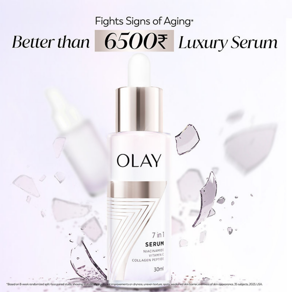 Olay 7in1 Serum with Niacinamide, Vitamin C, Collagen Peptides - Distacart