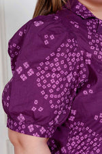 Thumbnail for Miravan Plus Size Womens Purple Bandhani Printed A-Line Maxi Dress - Distacart