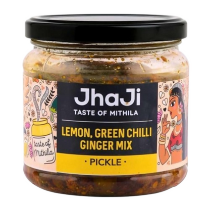 Jhaji Store Lemon, Ginger & Green Chilli Pickle - Distacart