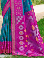 Thumbnail for Astita Sea Green Soft Silk Saree