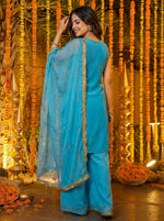 Thumbnail for Teeya Creation Sky Fendy Silk Beads Work Designer Wedding Wear Salwar Suit - Distacart