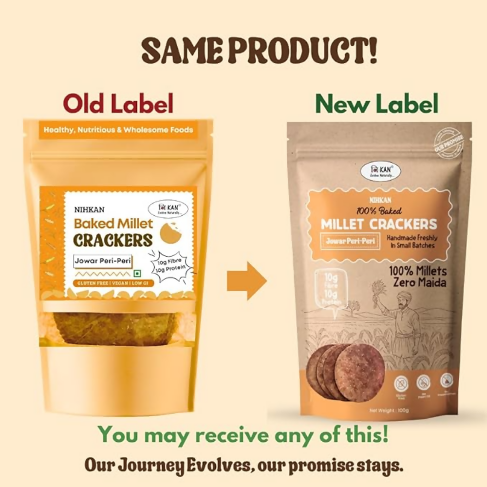 NIHKAN Jowar Millet Crackers - Dista