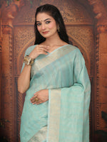 Thumbnail for Astita Organza Rama Green Saree