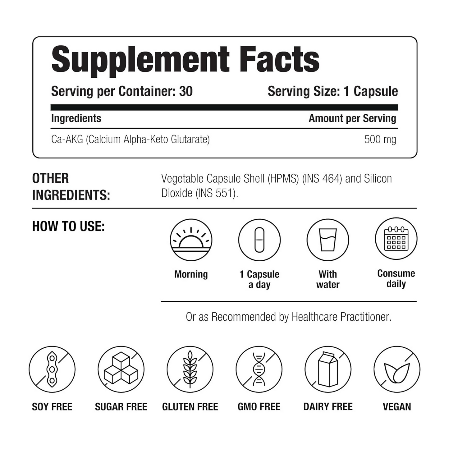Decode Age Ca AKG Supplement Capsules - Distacart