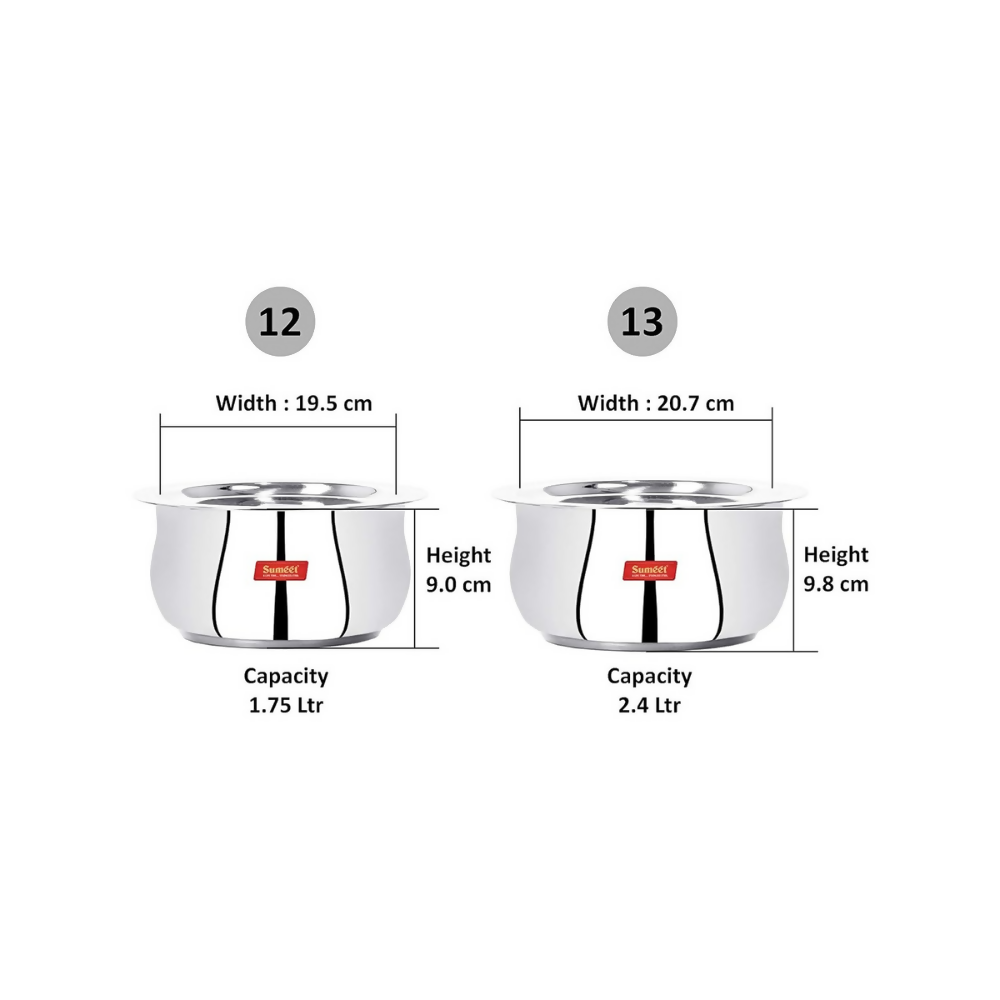 Sumeet Stainless Steel Cookware Set With Lid - Dista