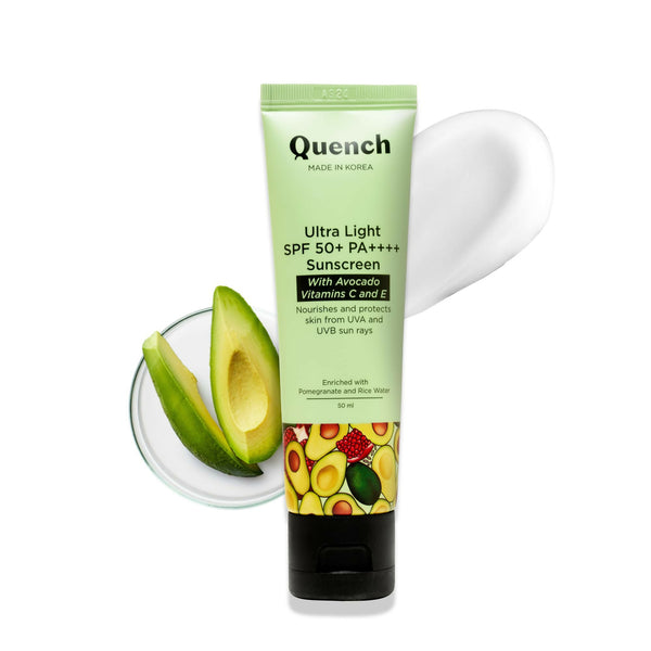 Quench Vitamin E Ultra Light SPF 50+ PA++++ Sunscreen for Glowing Skin - Korean Skincare - Distacart