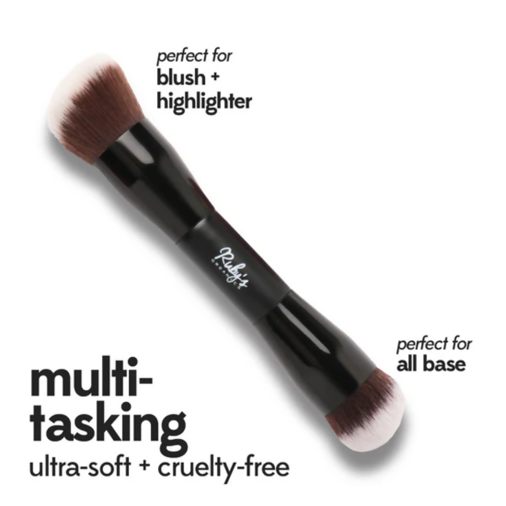 Ruby's Organics Dual Ended Makeup Brush - Distacart