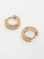Thumbnail for NVR Men's Rose Gold Plated Hoop Earrings - Distacart