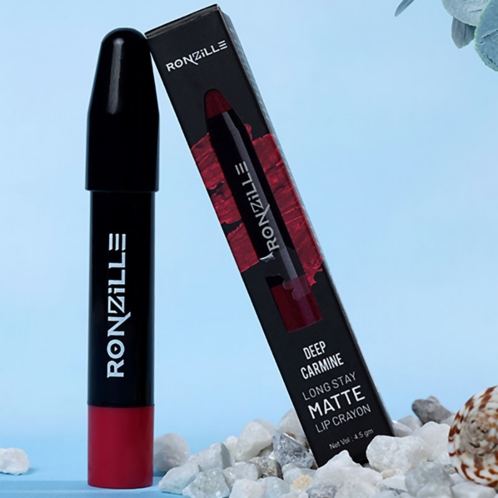Ronzille Long Stay Matte Lip Crayon - Deep Carmine - Dista