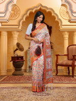 Thumbnail for Astita Linen Cotton(Woven Work) Multicolour Saree