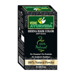 Thumbnail for VedicAyurveda Henna Based Hair Colour - Soft black & Chestnut Brown - Dista