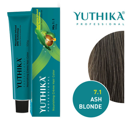Yuthika Professional Creme Hair Colour -Ash Blonde - Distacart