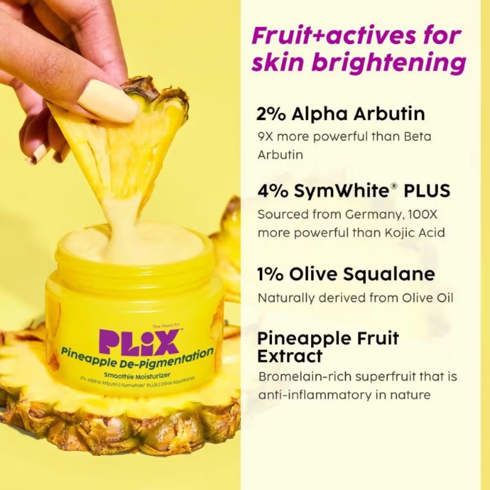 PLIX The Plant Fix Pineapple Depigmentation Regime With Toner, Cleanser & Moisturizer - Distacart