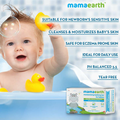 Mamaearth Moisturizing Baby Bathing Soap Bars & Daily Moisturizing Lotion - Distacart