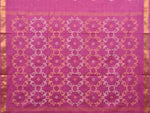 Thumbnail for Magenta Uppada Cotton Handloom Saree with Grill Pallu Design - Global Threads - Distacart