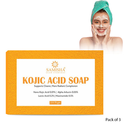Samisha 1% Kojic Acid Soap With Alpha Arbutin For Pigmentation & Sun Damage - Distacart