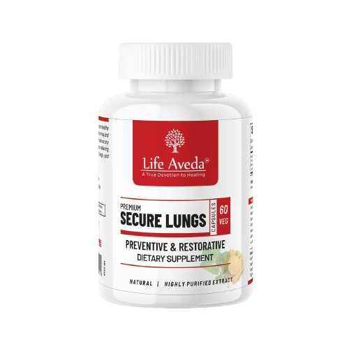 Image 1 of 60 caps for the product Life Aveda Premium Secure Lungs Capsules