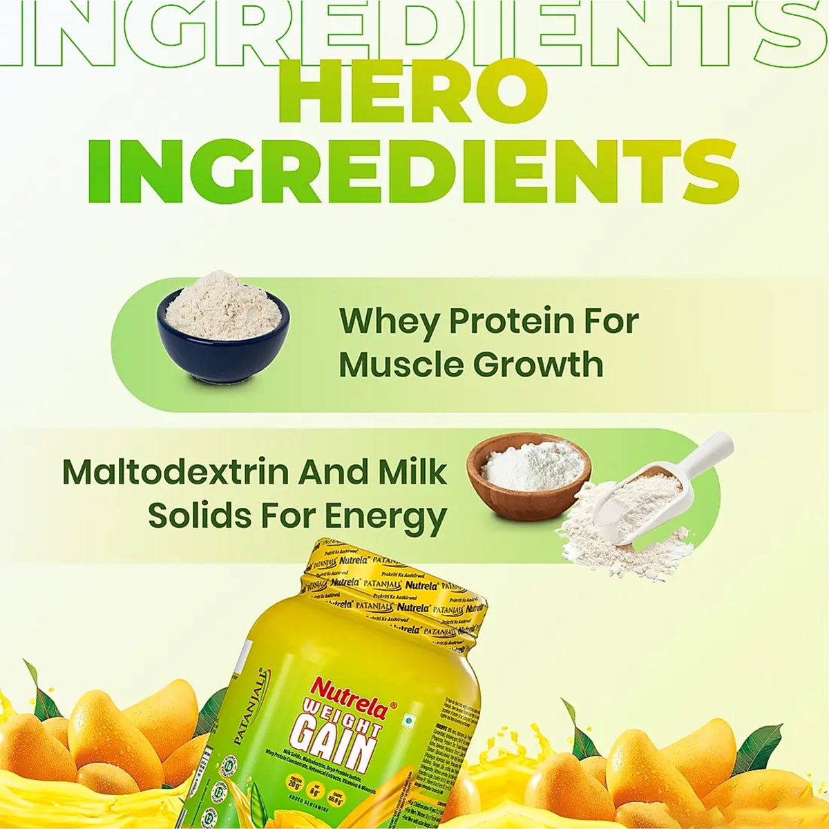 Patanjali Nutrela Weight Gain - Mango Flavour - Distacart