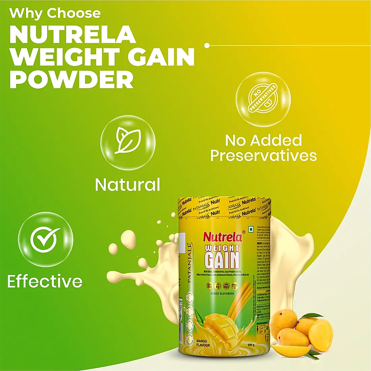 Patanjali Nutrela Weight Gain - Mango Flavour