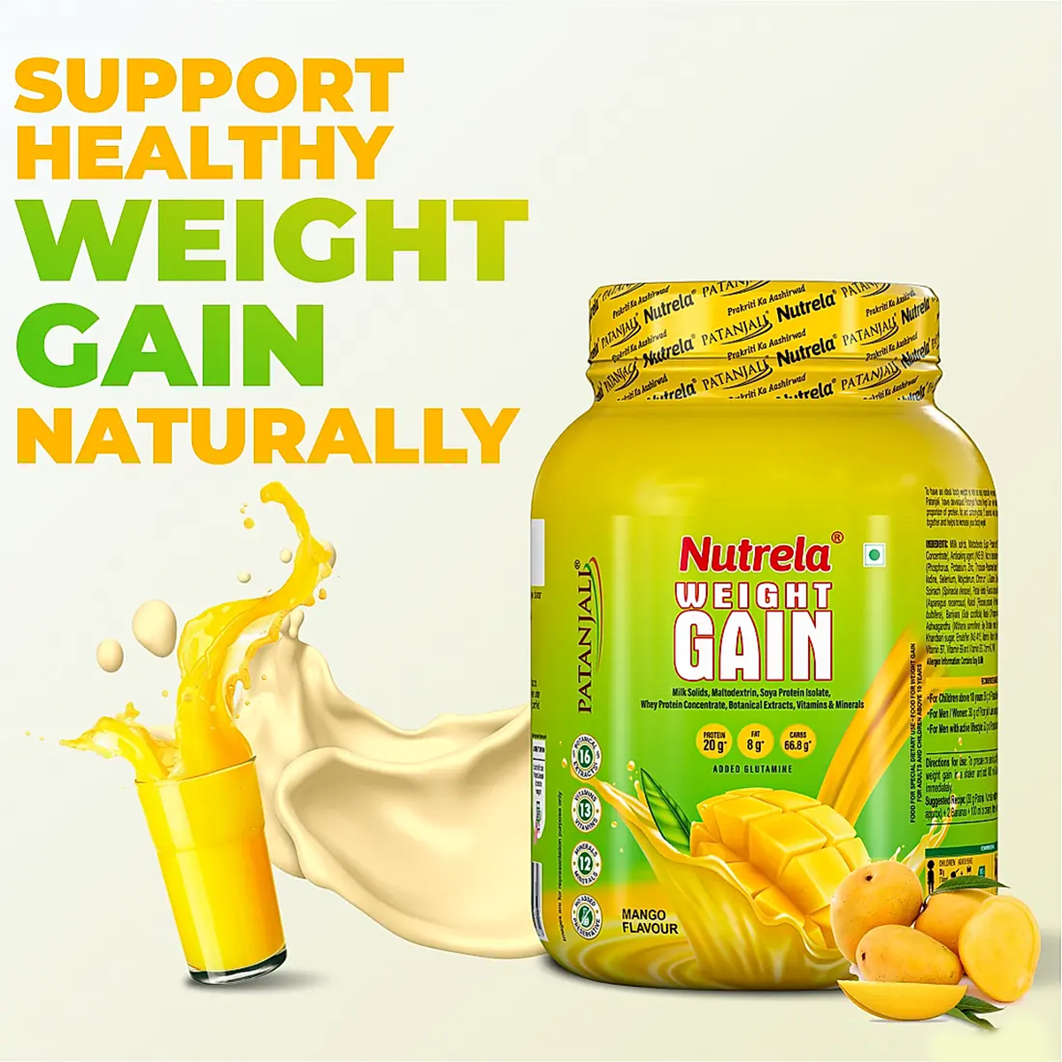 Patanjali Nutrela Weight Gain - Mango Flavour