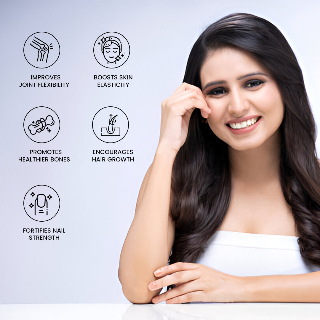 Jagat Pharma Marine Collagen Capsules for Hair, Skin, Joint, Nail, Bones - Distacart