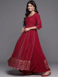Thumbnail for https://cdn.shopify.com/s/files/1/0341/4805/7228/products/maroon-embroidered-georgette-a-line-kurta-with-palazzos-and-dupatta-libas-3.jpg?v=1739181617