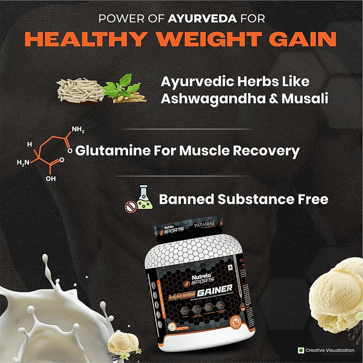 Patanjali Nutrela Sports Mass Gainer (Frvan-ice)