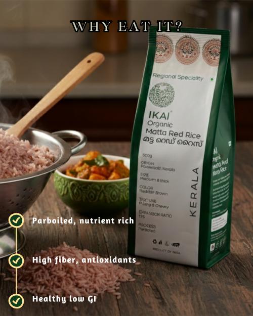 IKAI Organic Matta Red Rice - Distacart