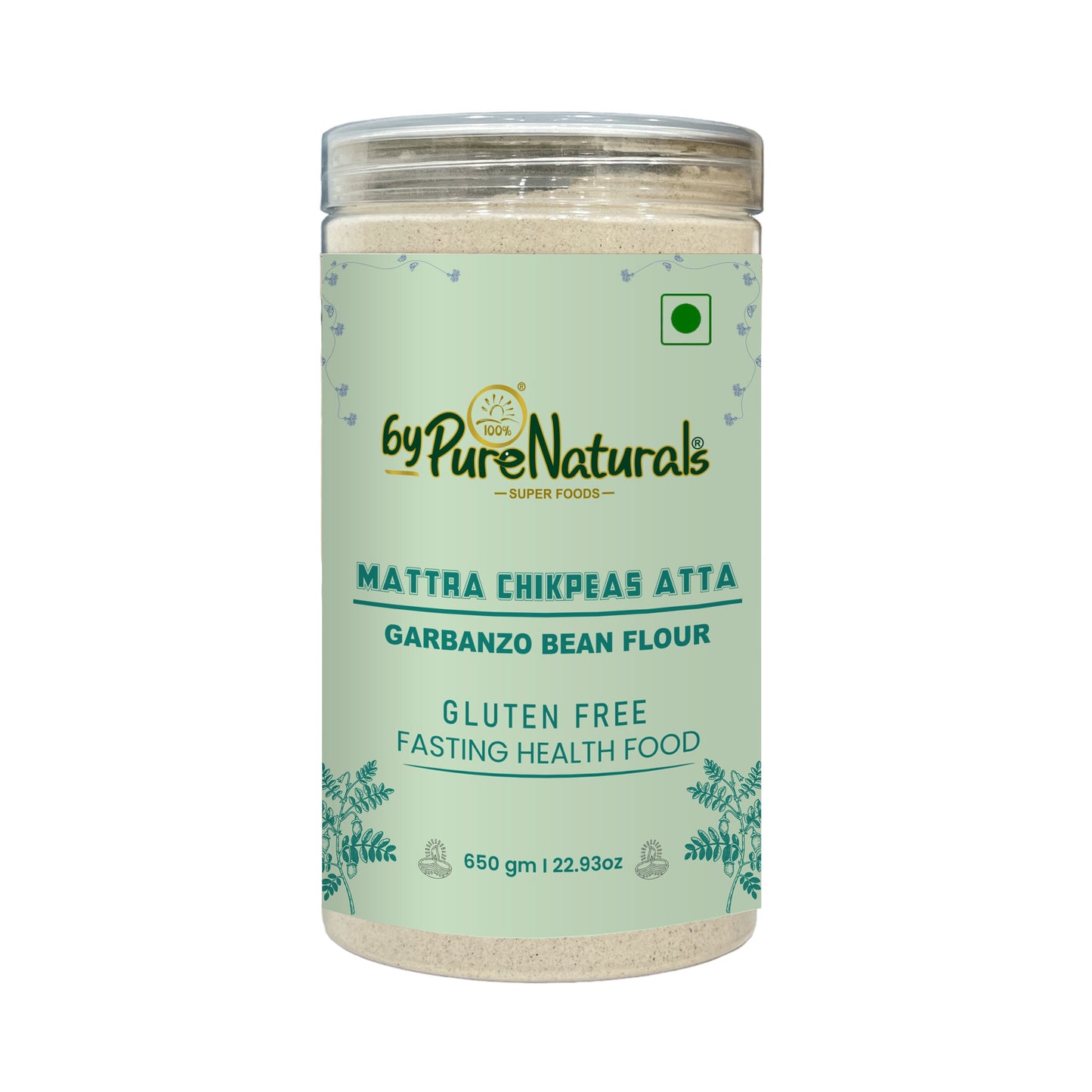 byPureNaturals Mattra Chikpeas Atta (Garbanzo Bean Flour) - Dista