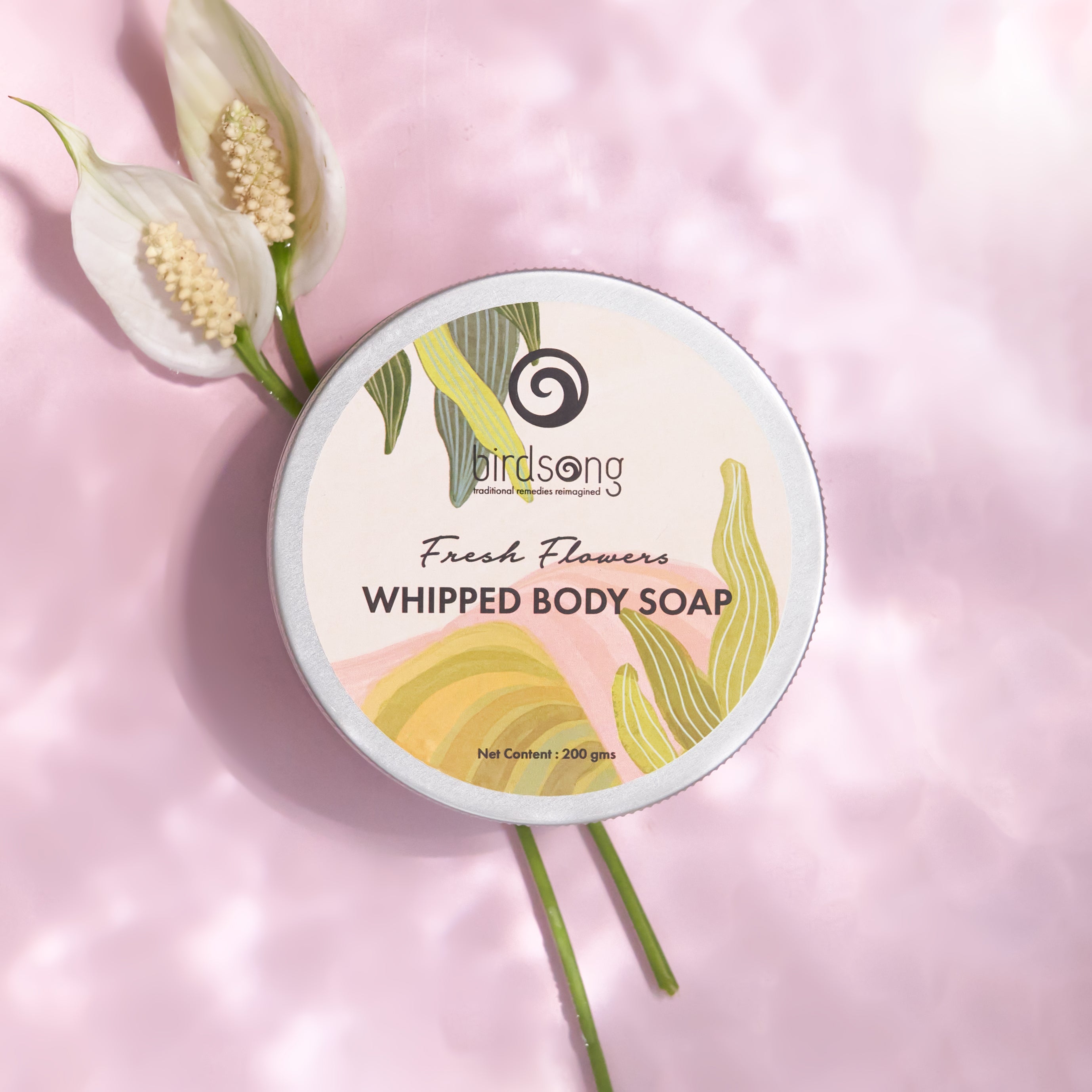whipped body soap fresh flowers