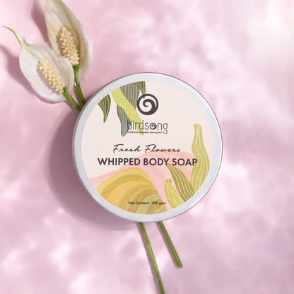 whipped body soap fresh flowers