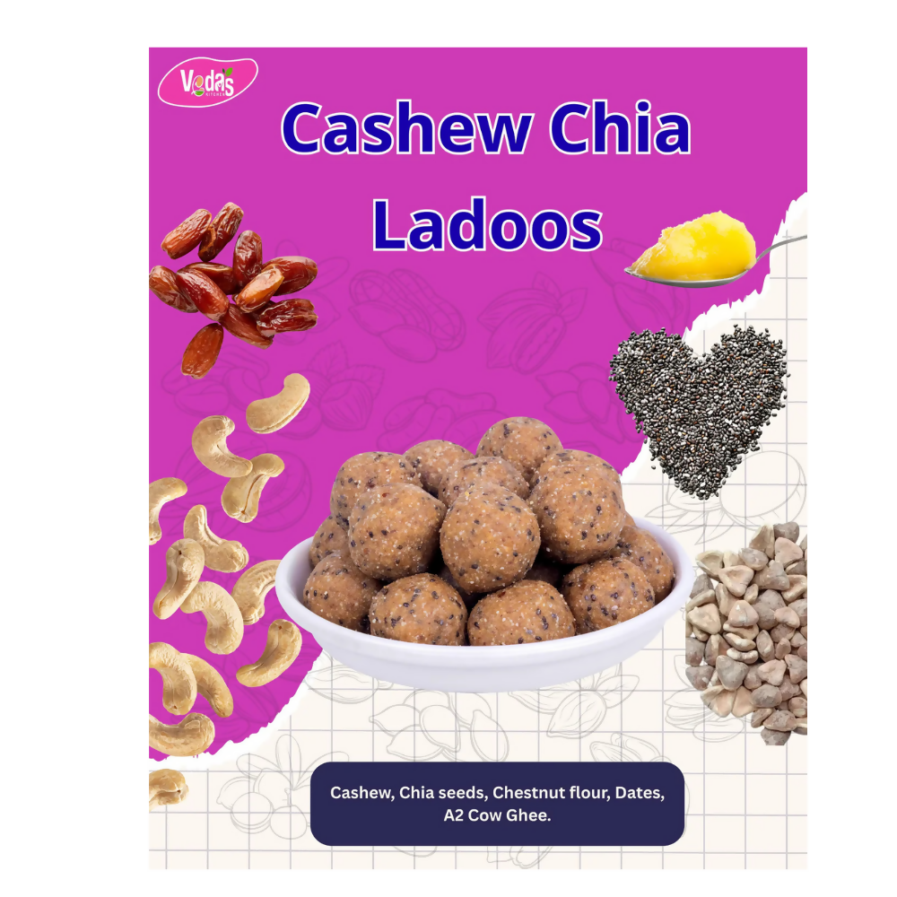 Vedas Kitchen Cashew Chia Ladoo - Dista
