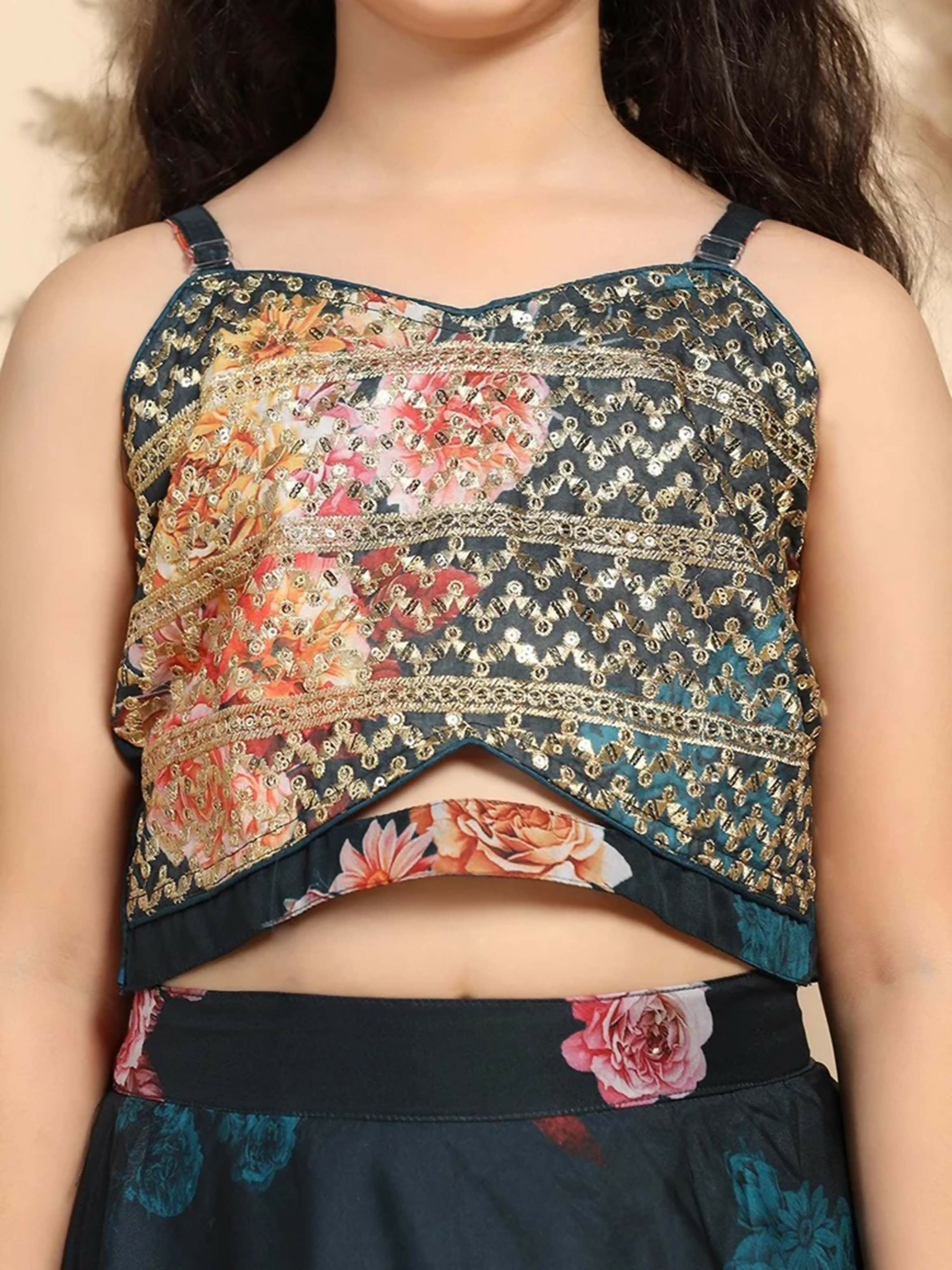 Joban Fashion Girl's Multi Color Lehenga Choli