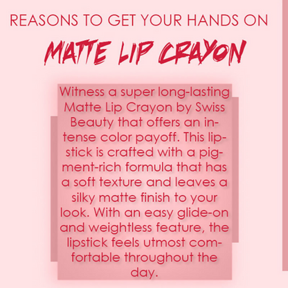 Ronzille Long Stay Matte Lip Crayon - Raspberry Rose - Dista